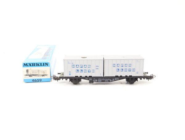 Märklin H0 4659 Güterwagen Containertragwagen "Hapag Lloyd" 042 0 606-4 DB