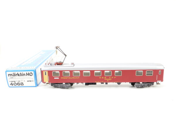 Märklin H0 4068 Personenwagen Speisewagen Restaurant D-Zug SBB / Blech Licht