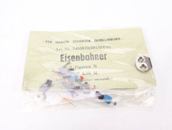 VEB N 5459970/501/00045 Figuren Set Eisenbahner 6-tlg.