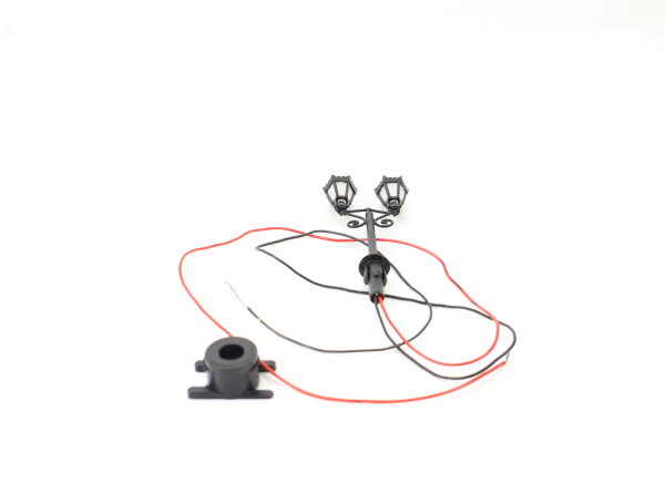 Viessmann H0 6073 Beleuchtung Lampe Laterne Parklaterne zweiflammig / schwarz