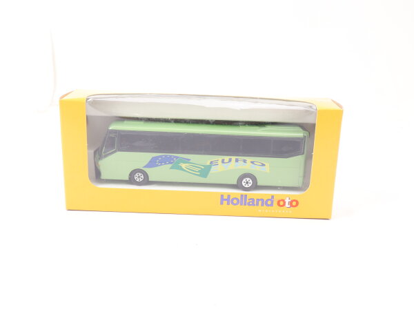Holland oto H0 Modellauto Bus Reisebus "Euro" Grün  Metall 1:87