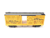 LGB Spur G 4168 Güterwagen Stockcar Viehwagen "White Pass & Yukon" m. Bullen OVP