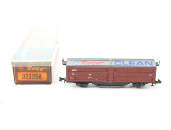 Roco H0 02335A Güterwagen Schienenreinigungswagen "Roco Clean" 374190 DB