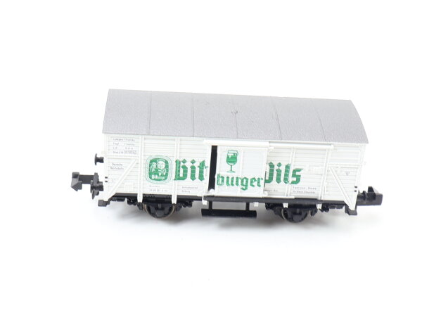Fleischmann Spur N 8362 gedeckter Güterwagen Bierwagen "Bitburger" 78 192 DRG
