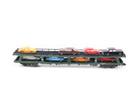 Fleischmann Spur N 8284 Güterwagen Doppelstock-Autotransportwagen beladen 8 PKWs