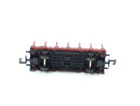Minitrix N 51 3587 00 Güterwagen Rungenwagen mit Holz-Ladung DB 527-6