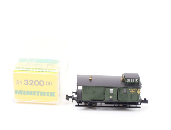 Minitrix N 51 3200 00 Güterwagen Gepäckwagen 16202 K.Bay.Sts.B. /OVP