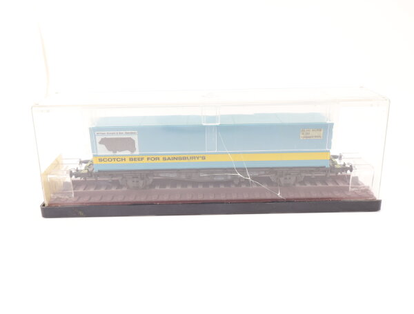 Röwa H0 2326 Güterwagen Containertragwagen "Scotch Beef" DB