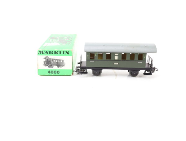 Märklin H0 4000 Personenwagen Donnerbüchse Bi 2. Klasse grün / Blech