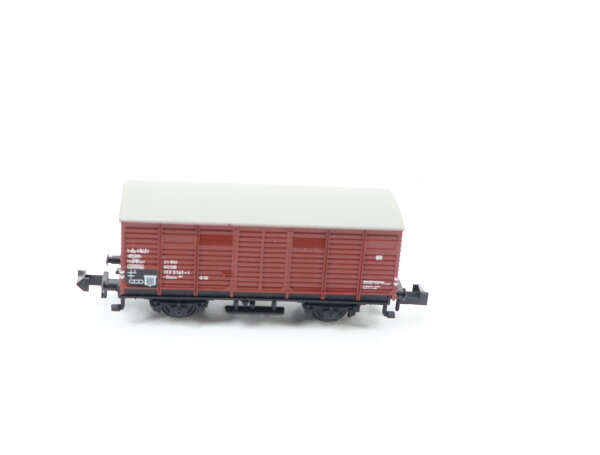 Minitrix Spur N 3253 gedeckter Güterwagen braun 112 3 141-1 DB 1:160