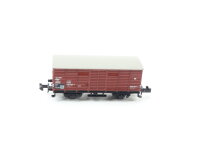 Minitrix Spur N 3253 gedeckter Güterwagen braun 112 3 141-1 DB 1:160