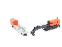 Bachmann Spur N 1447 Güterwagen Dampfkranwagen und Flutlichtwagen "Amtrak"