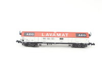 Minitrix Spur N 51 3567 00 Güterwagen Hubschiebedachwagen "Lavamat" AEG DB / OVP