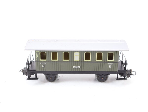 Märklin H0 4040 Personenwagen Donnerbüchse 2. Klasse 4051Stg grün / Blech