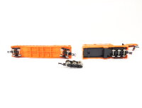 Mehano H0 Güterwagen Kranwagen CSX 7000 und Kranschutzwagen CSX 7073