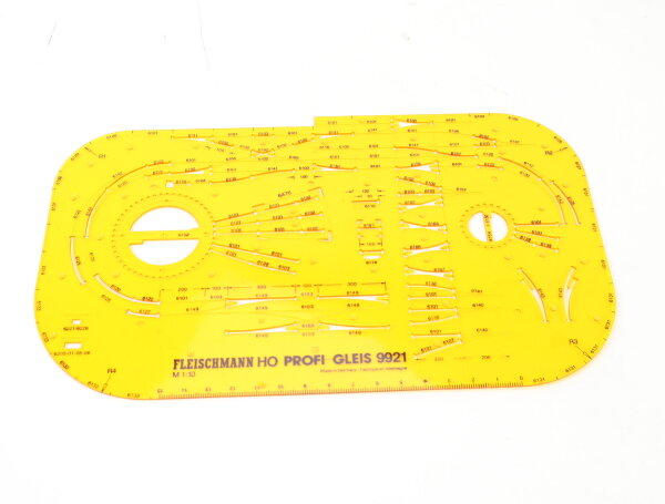 Fleischmann H0 9921 Gleisschablone Zeichenschablone Profi-Gleis 1:10