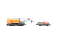 Arnold N 4650 Güterwagen-Set 2-tlg. Kranwagen MAN Bw371 mit Schutzwagen DB