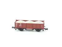 Minitrix Spur N 13607 Güterwagen Hochbordwagen mit Ladung 385-9 DB / OVP