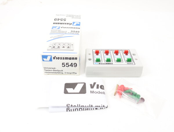 Viessmann 5549 Universal-Tasten-Stellpult, rückmeldefähig, 2-begriffig OVP