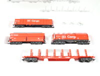 Märklin H0 46220 Güterwagen-Set 4-tlg. u.a. Rungenwagen "DB Cargo" / NEM MHI OVP