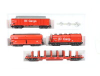 Märklin H0 46220 Güterwagen-Set 4-tlg. u.a. Rungenwagen "DB Cargo" / NEM MHI OVP