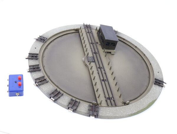 Märklin H0 7186 elektrische Drehscheibe mit Stellpult für M-Gleis / Blech OVP