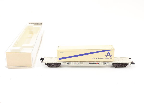 Fleischmann N 8246 Güterwagen Containertragwagen "Thyssen"