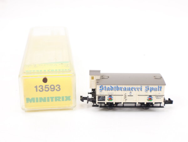 Minitrix N 13593 Güterwagen Bierwagen Stadtbrauerei Spalt K.Bay.Sts.B.