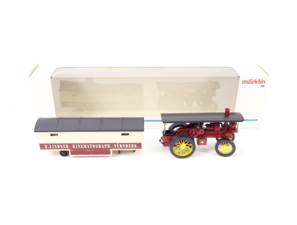 Märklin H0 1887 Wagenset 2-tlg. Kirmes-Lokomobil mit Kinematograph / OVP