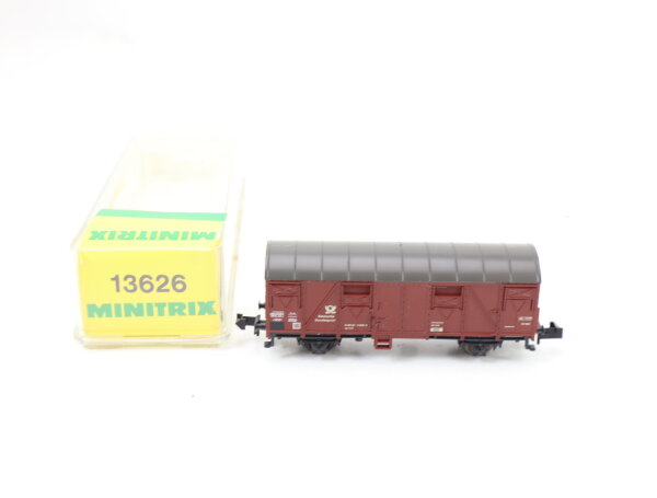 Minitrix N 13626 gedeckter Güterwagen Bahnpostwagen 11 900-9 DBP