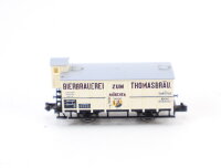 Minitrix N 13801 Güterwagen Bierwagen "Zum Thomasbräu" K.Bay.Sts.B. / NEM