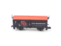 Minitrix N Güterwagen Hubschiebedachwagen "Fuji Magnetics" 583 4 996-6 DB / NEM