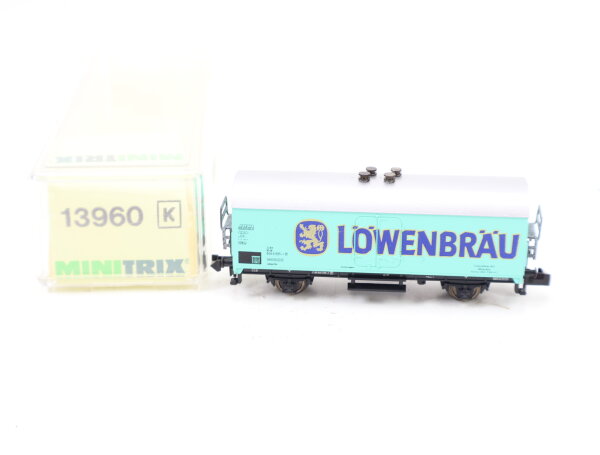 Minitrix N 13960 K Güterwagen Kühlwagen "Löwenbräu" DB / NEM
