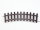 LGB Spur G 1100 Gleismaterial Gleis Vollprofil gebogen R=600 mm schwarze Schiene