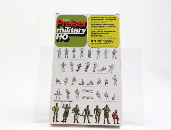 Preiser H0 16508 Figurenset zum bemalen Fallschirmjäger Bundeswehr BRD 1:87 /OVP