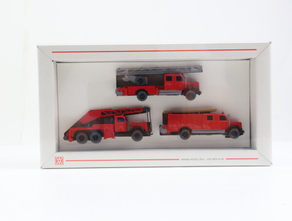 Wiking H0 2600 Modellauto Set Feuerwehr-Packung Veteranen 1000 Berlin 45 1:87