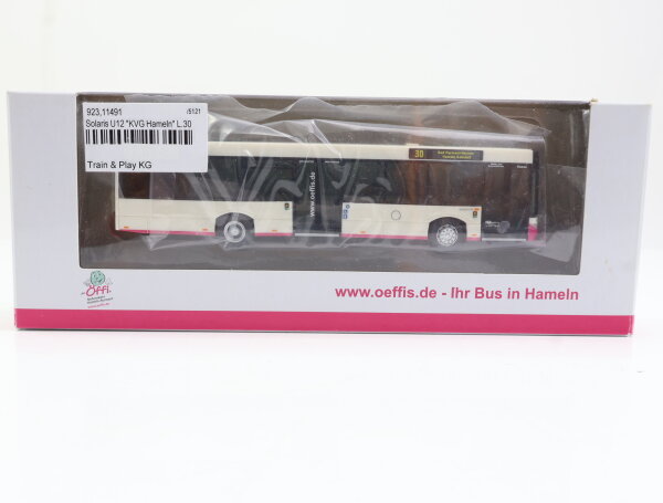 VK-Modelle H0 Modellauto Solaris Stadtbus Hameln / Bad-Pyrmont Öffis "Bahnhof"