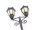 Viessmann H0 60731 Beleuchtung Leuchte Lampe Parklaterne zweiflammig, schwarz