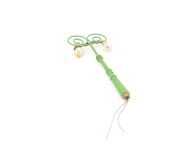 Spur H0 Lampe Leuchte grüne Laterne Parklaterne Höhe 90 mm / Metall geprüft