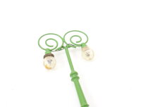 Spur H0 Lampe Leuchte grüne Laterne Parklaterne Höhe 90 mm / Metall geprüft