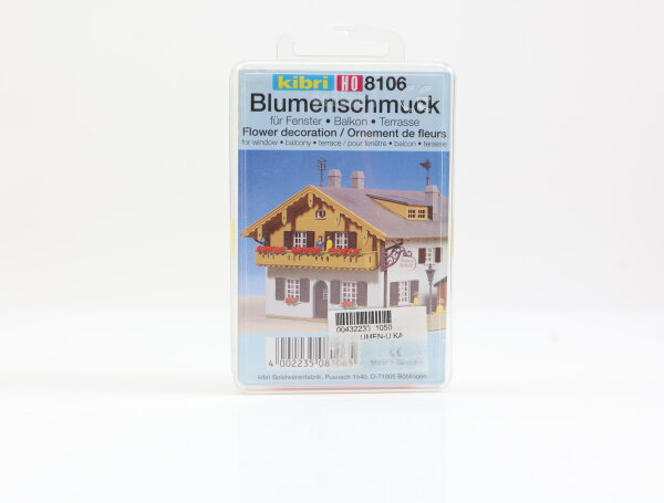 Kibri H0 8106 Ausschmückung Bausatz Blumenschmuck Fenster Balkon Terrasse