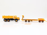 Kibri H0 14024 Modellfahrzeug MB LAK 2624 Kurzhauber mit Tiefladeanhänger