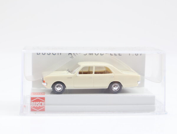 Busch H0 42000 Modellauto Opel Rekord C Limousine Cremeweiß 1:87 OVP