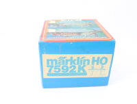 Märklin H0 7592 K Bahnübergang mit Andreaskreuz Halbschranke +Zusatzteil geprüft