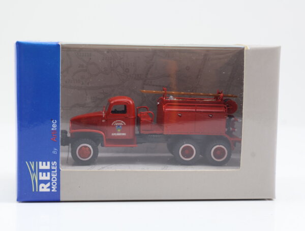 Ree Modeles H0 CB 078 Modellauto GMC Pompiers / Feuerwehr (Frankreich) LKW OVP
