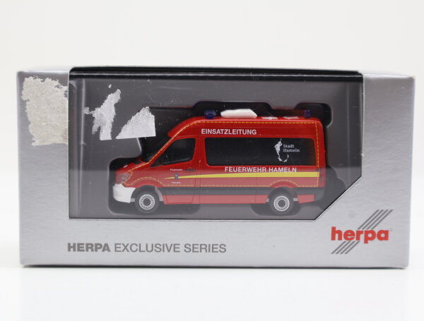 Herpa H0 939720 Modellauto Mercedes Benz Sprinter Feuerwehr Hameln Sondermodell