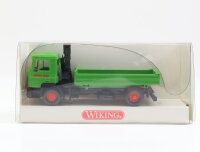 Wiking H0 675 02 26 Modellauto LKW MAN mit Ladekran grün 1:87