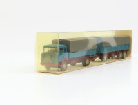 Wiking H0 486 Modellauto LKW Pritschen-Lastzug Krupp 806 azurblau 1:87