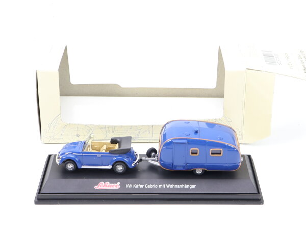 Schuco Junior Line 802918000 Modellauto VW Käfer Wohnwagengespann 1:72