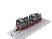 Roco minitanks H0 884 Güterwagen Rungenwagen mit Minenwerfer 334 5 985-2 / NEM